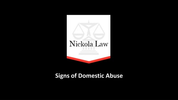 Signs of Domestic Abuse