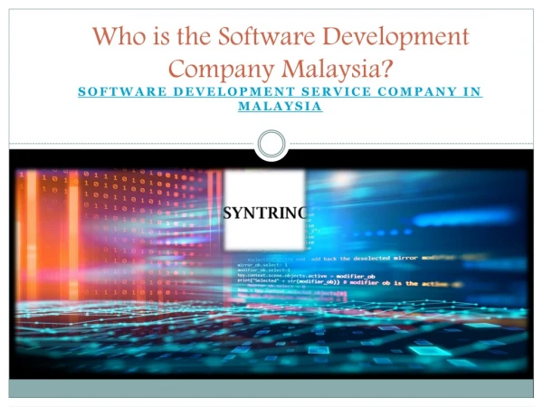 Software Development Service Company in Malaysia