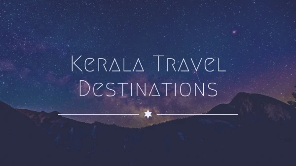 Kerala Travel Destination