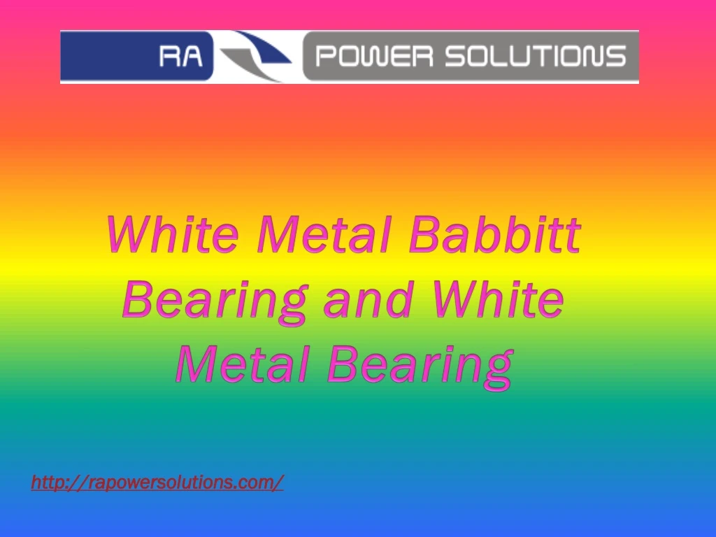 white metal babbitt bearing and white metal