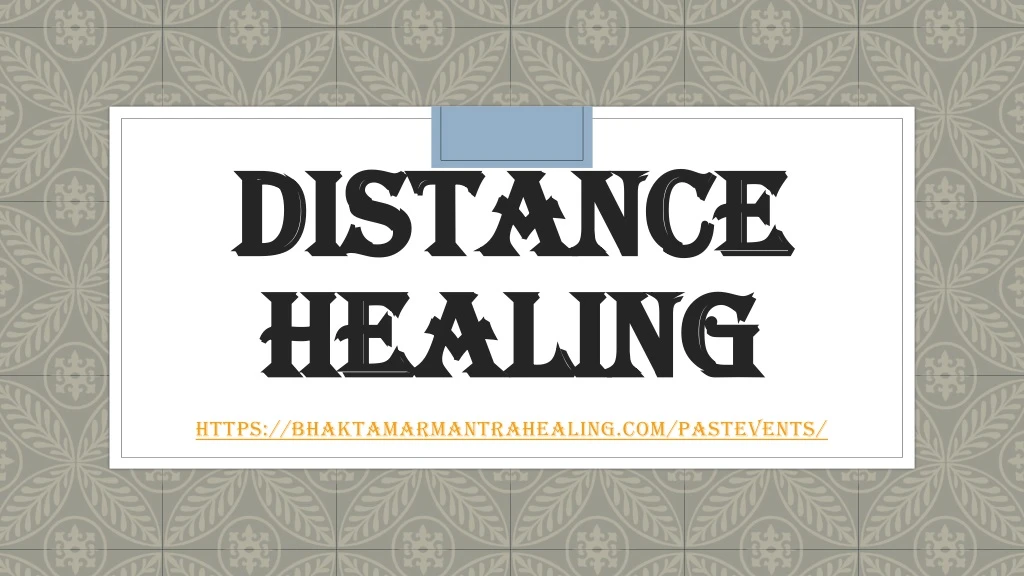 distance healing