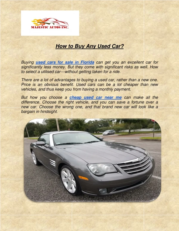 How to Buy Any Used Car?