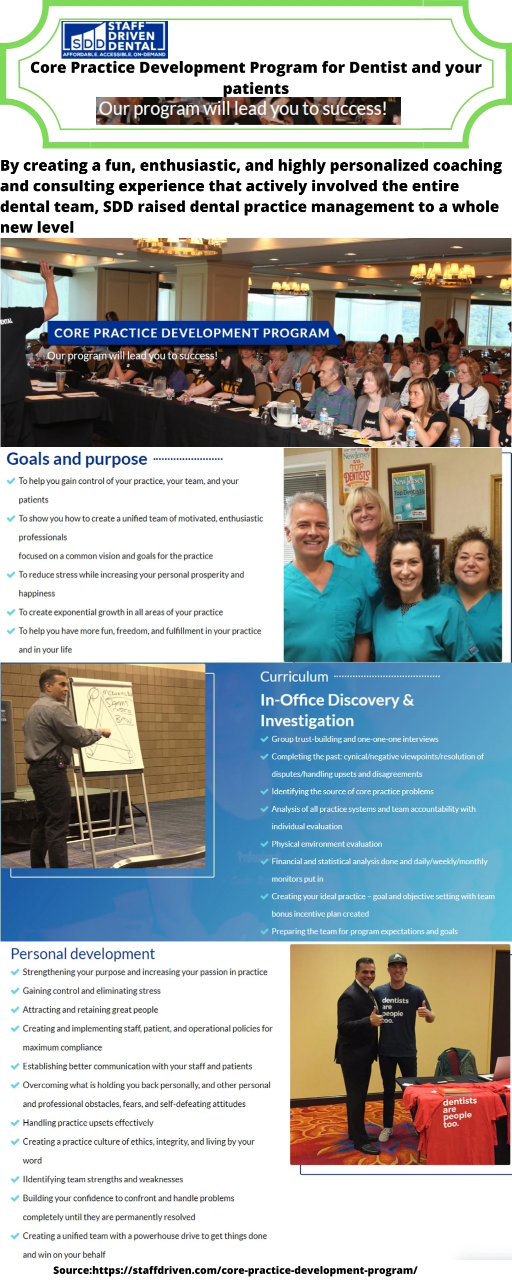 core practice development program for dentist