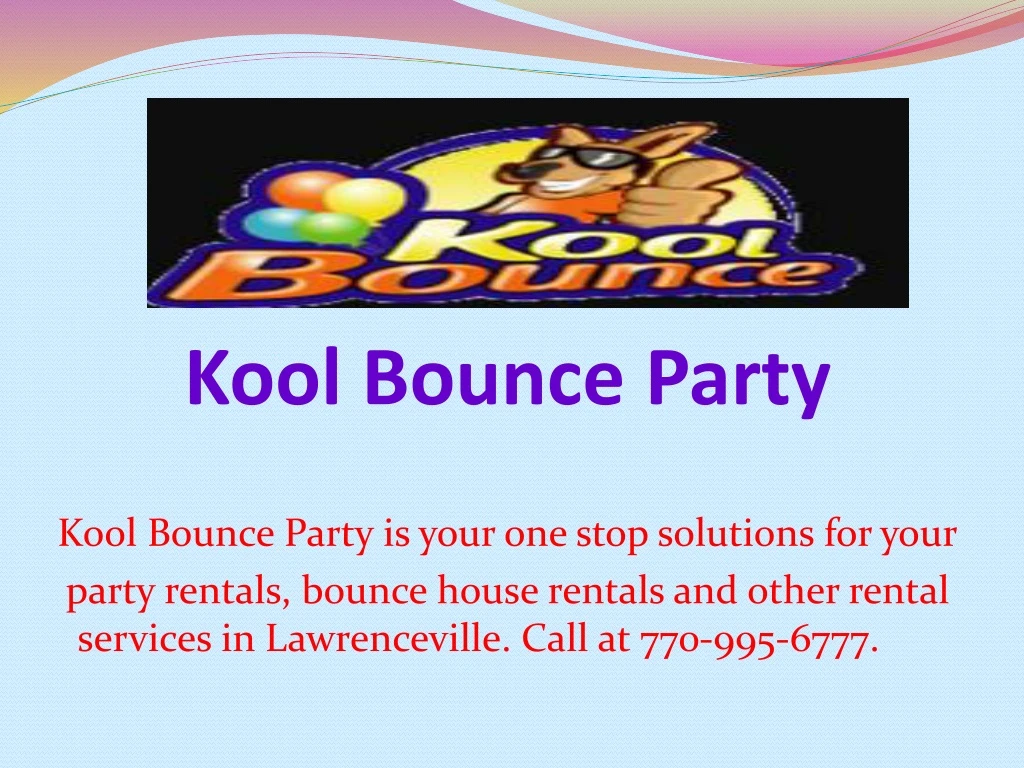 kool bounce party