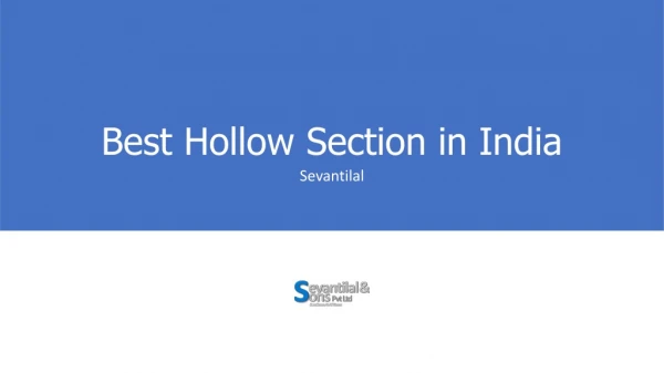 Best Hollow Section in India