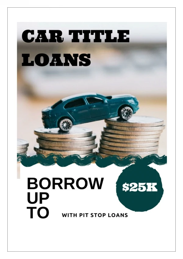 Car Title Loans Tsawwassen - Poor Credit Doesn’t Stop You To Borrow The Cash