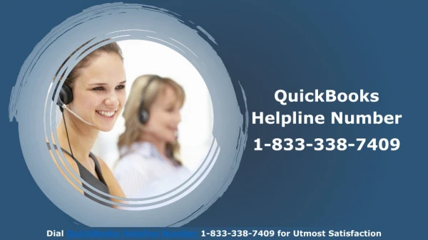 QuickBooks Helpline Number 1-833-338-7409