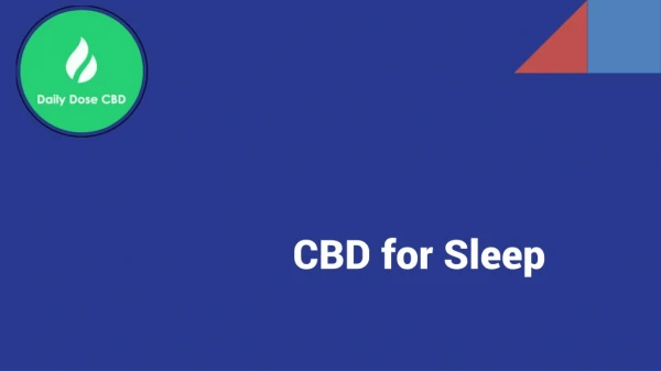 CBD for Sleep