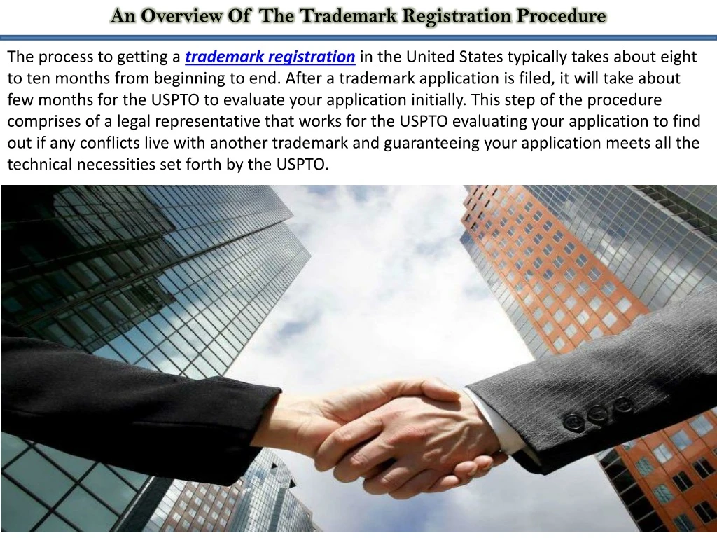 an overview of the trademark registration