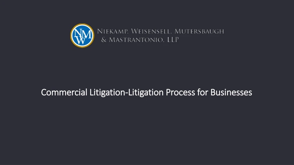 commercial litigation litigation process