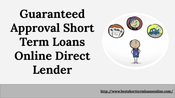Guaranteed Approval Short Term Loans Online No Credit Check Direct Lender