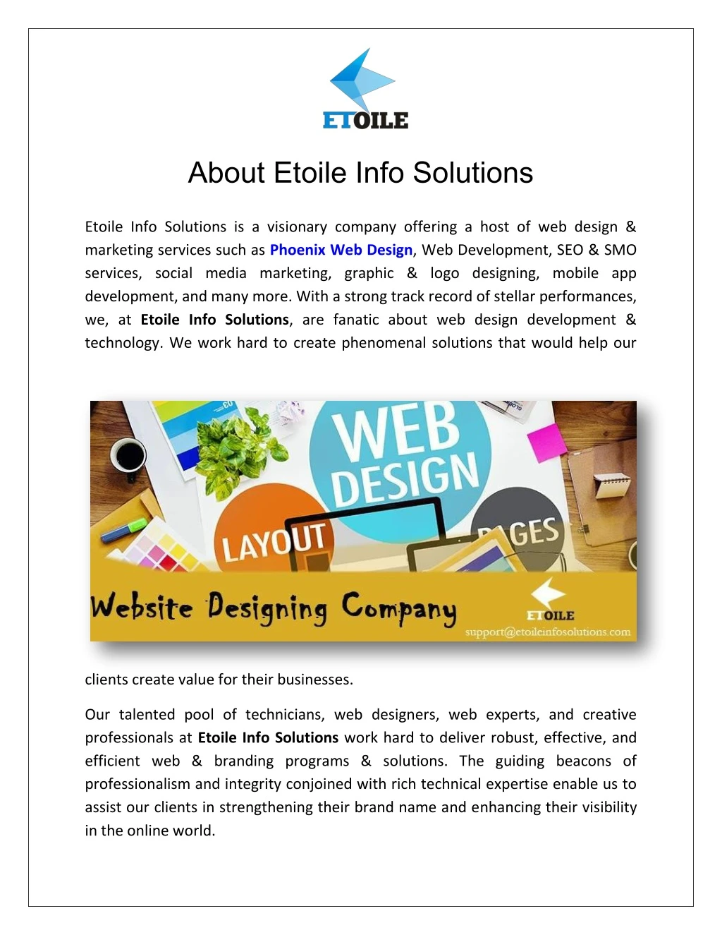 about etoile info solutions