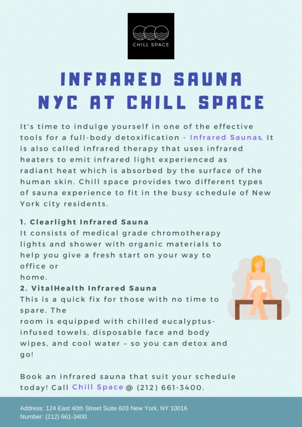 Infrared Sauna NYC at Chill Space