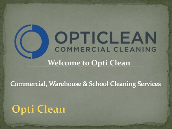 Commercial, Warehouse & School Cleaning Services