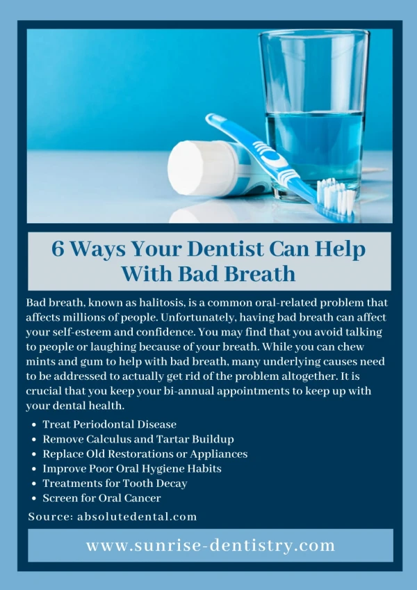 6 Ways Your Dentist Can Help With Bad Breath