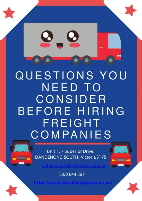 Questions You Need To Consider Before Hiring Freight Companies