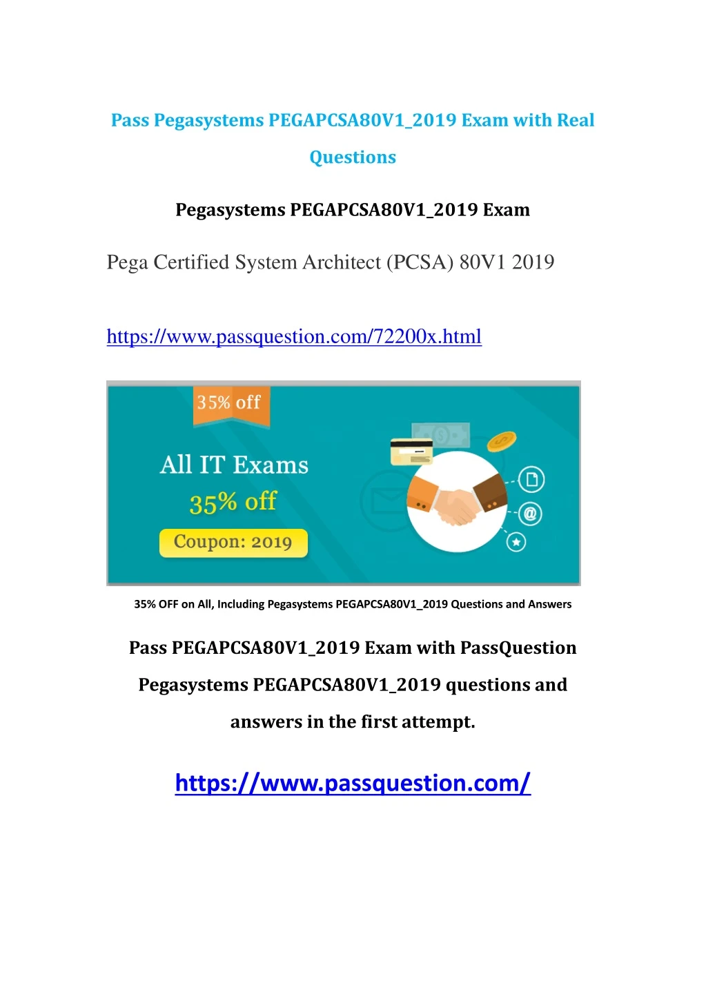 pass pegasystems pegapcsa80v1 2019 exam with real