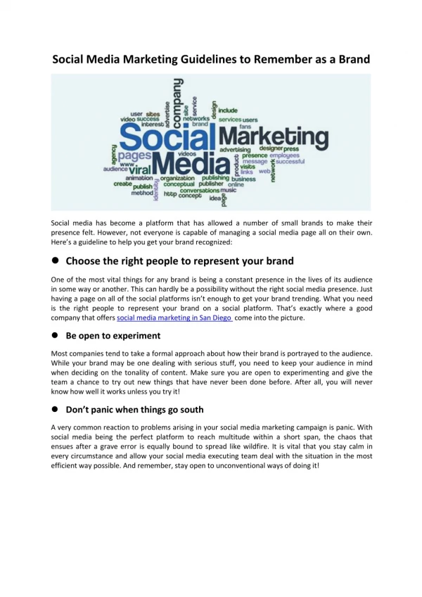 Social Media Marketing Guidelines to Remember as a Brand