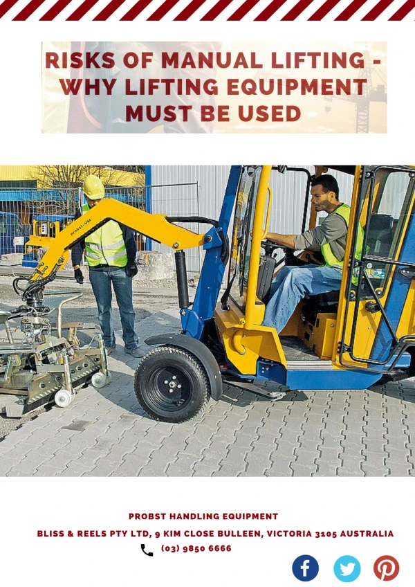 Risks of Manual Lifting - Why Lifting Equipment Must Be Used