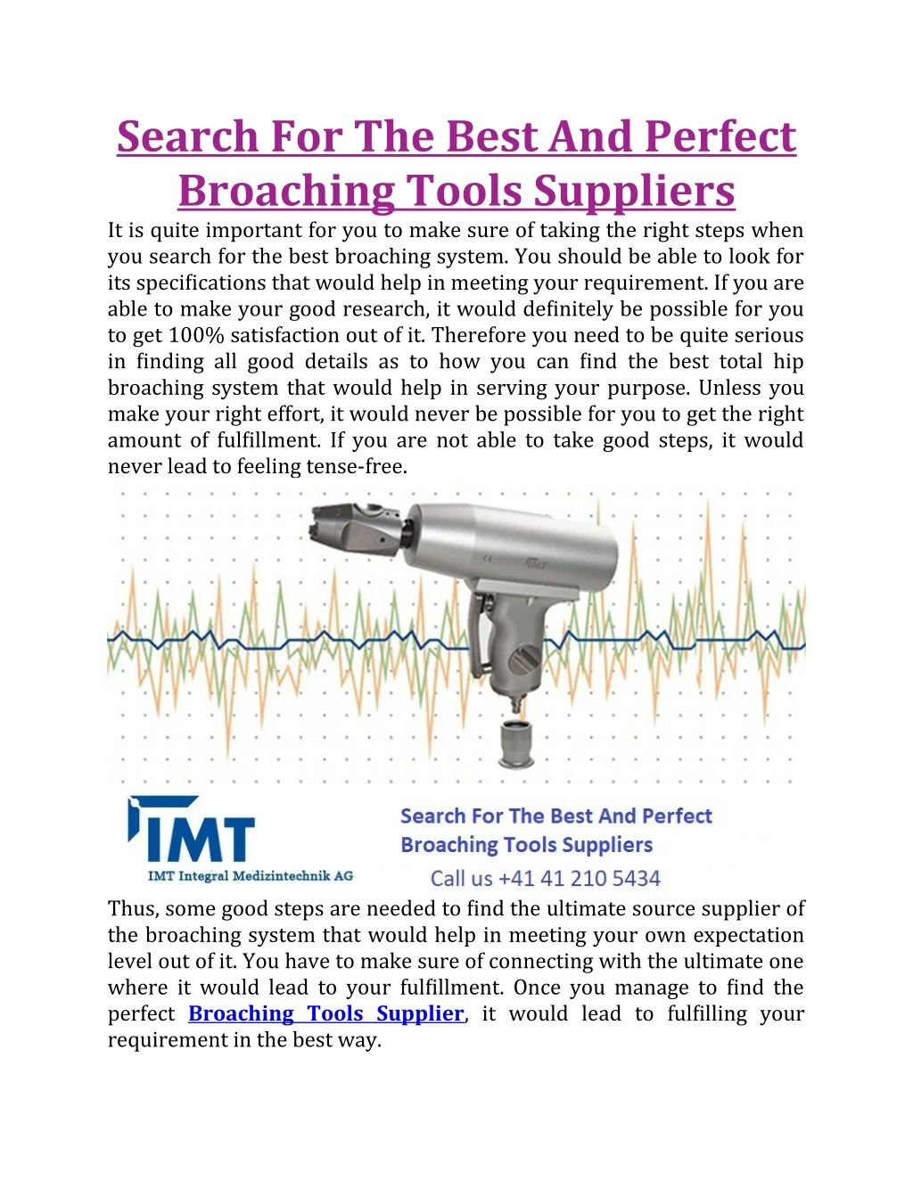 search for the best and perfect broaching tools
