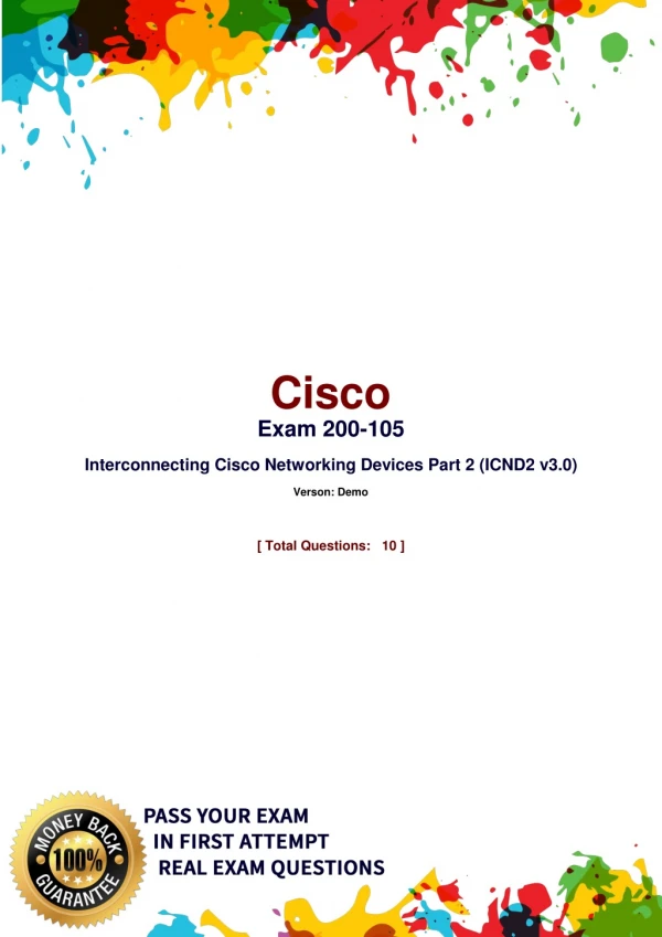 2020 Valid Cisco  200-105 Exam Questions