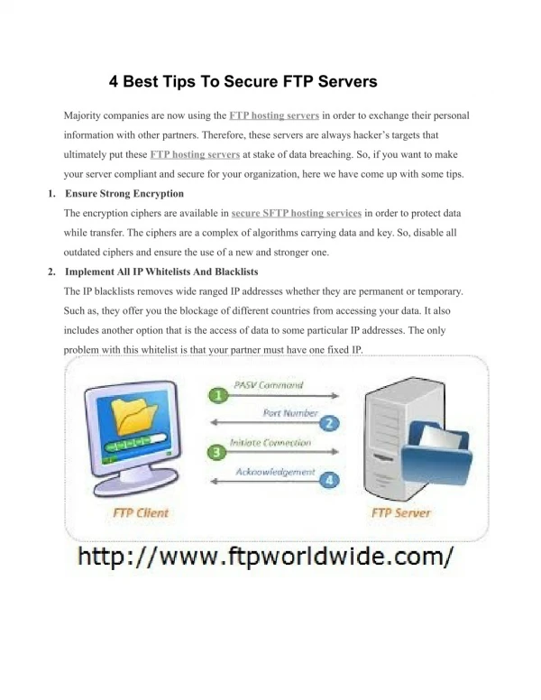 4 Best Tips To Secure FTP Servers
