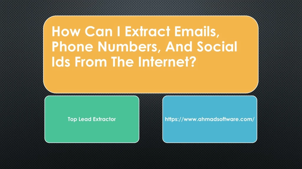 how can i extract emails phone numbers and social