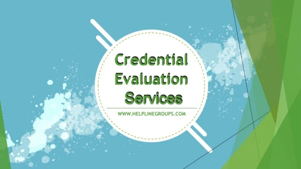 Credential Evaluation Services