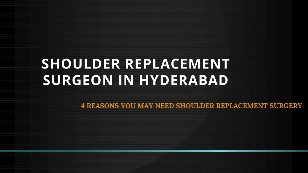 shoulder replacement surgeon in hyderabad
