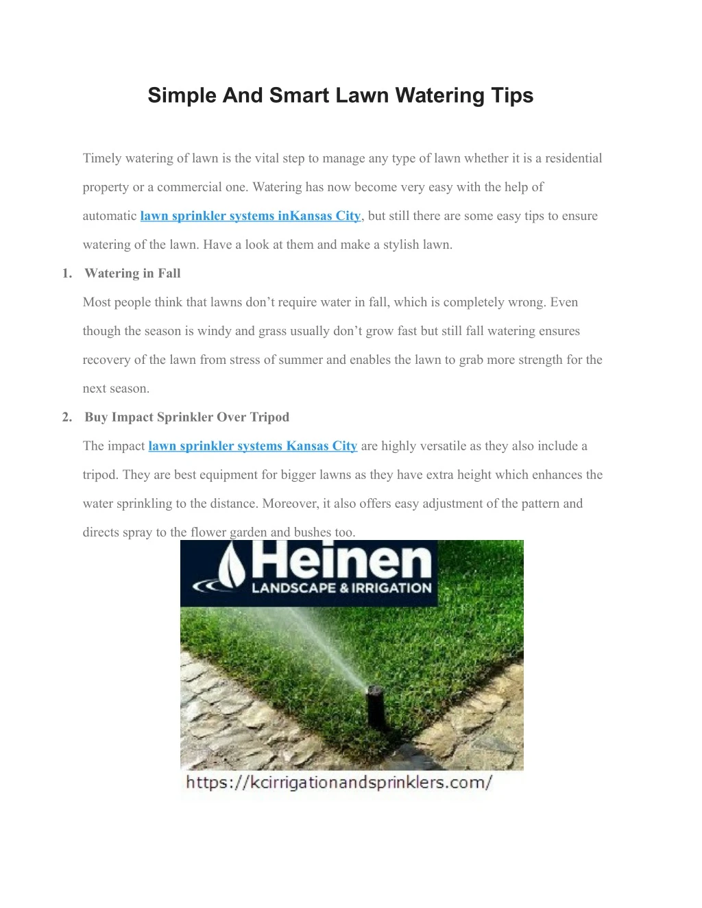 simple and smart lawn watering tips