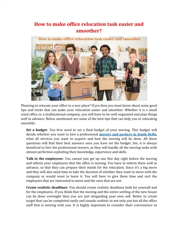 how to make office relocation task easier
