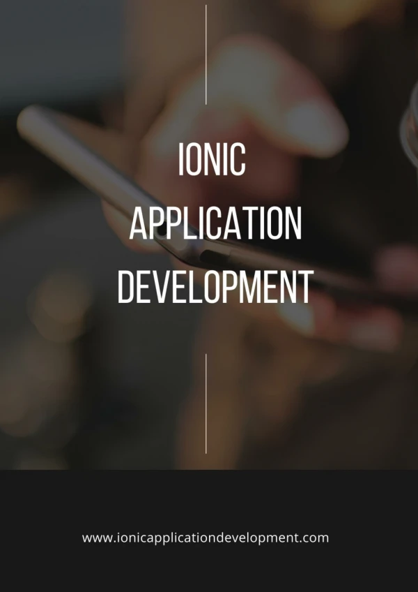 Choose right Mobile Application development company USA, India -Ionic Application Development