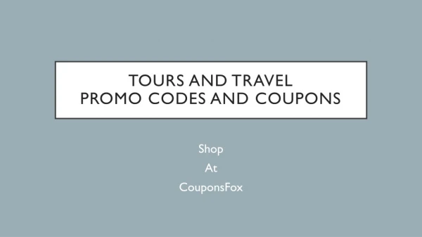 Travel coupons & promo codes