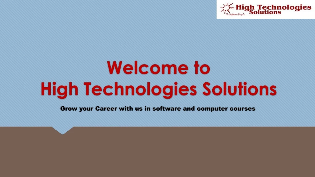 welcome to high technologies solutions