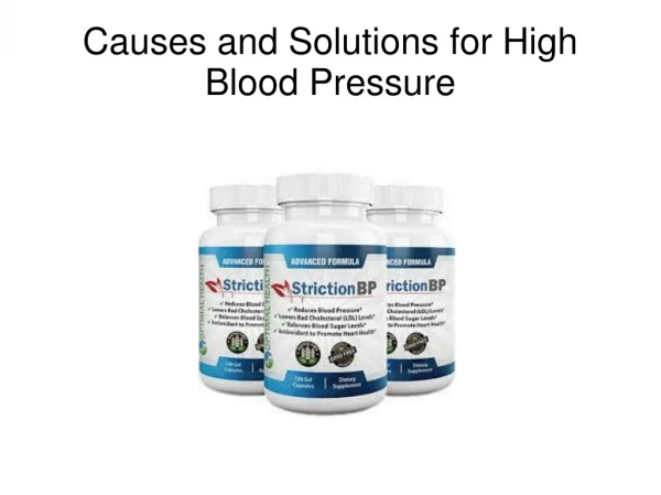 Causes and Solutions for High Blood Pressure