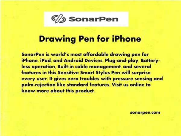 Sonarpen.com - Drawing pen for i phone