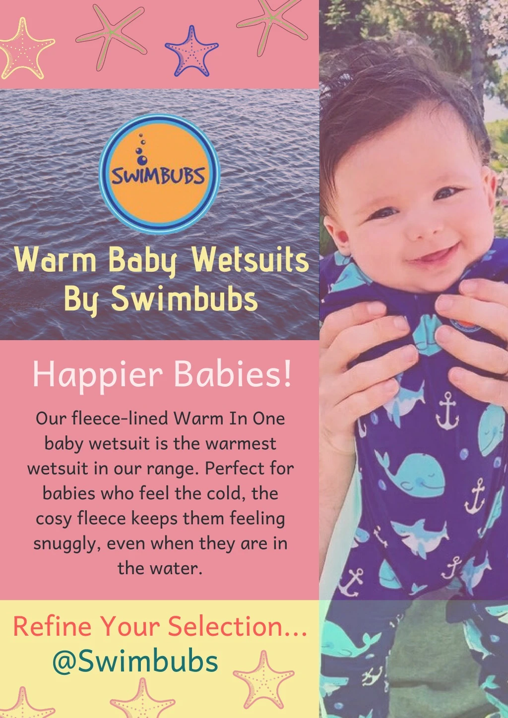 warm baby wetsuits by swimbubs