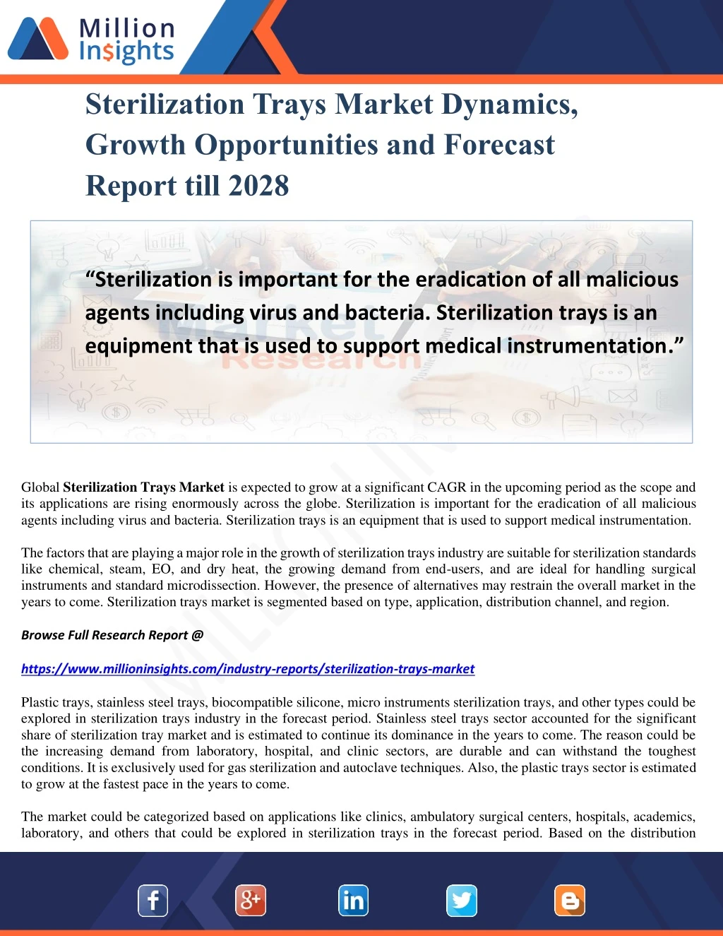 sterilization trays market dynamics growth