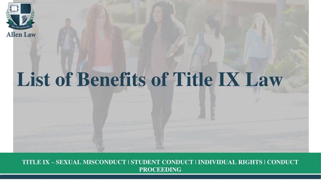 list of benefits of title ix law