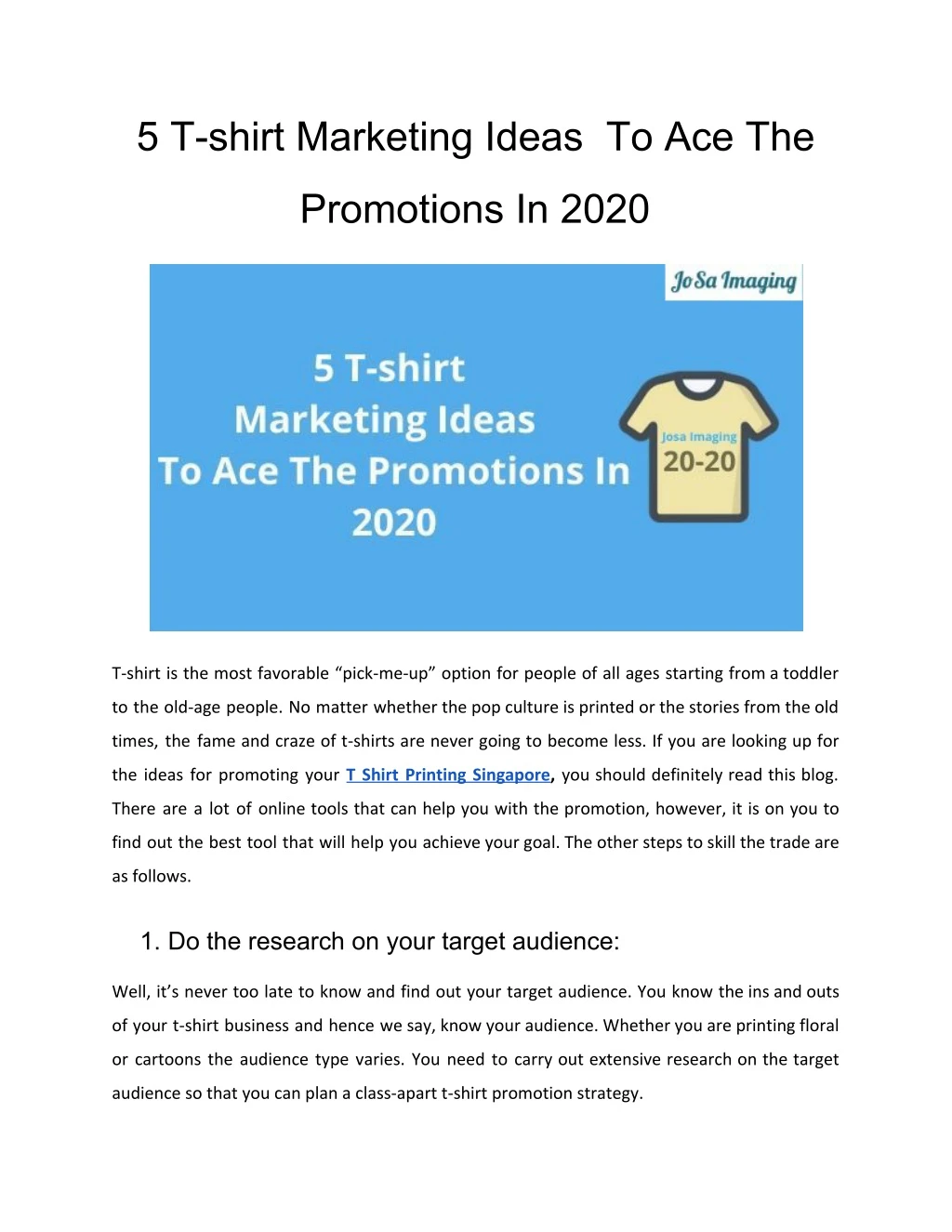 5 t shirt marketing ideas to ace the