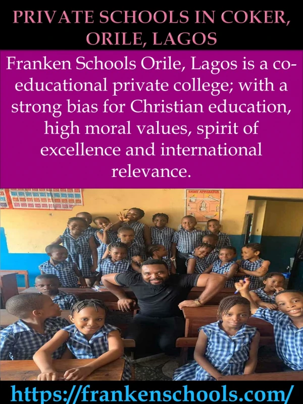 Best Private school in Coker,Orile Lagos-Franken Schools