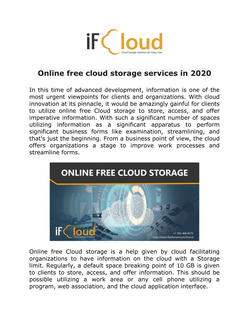 online free cloud storage services in 2020