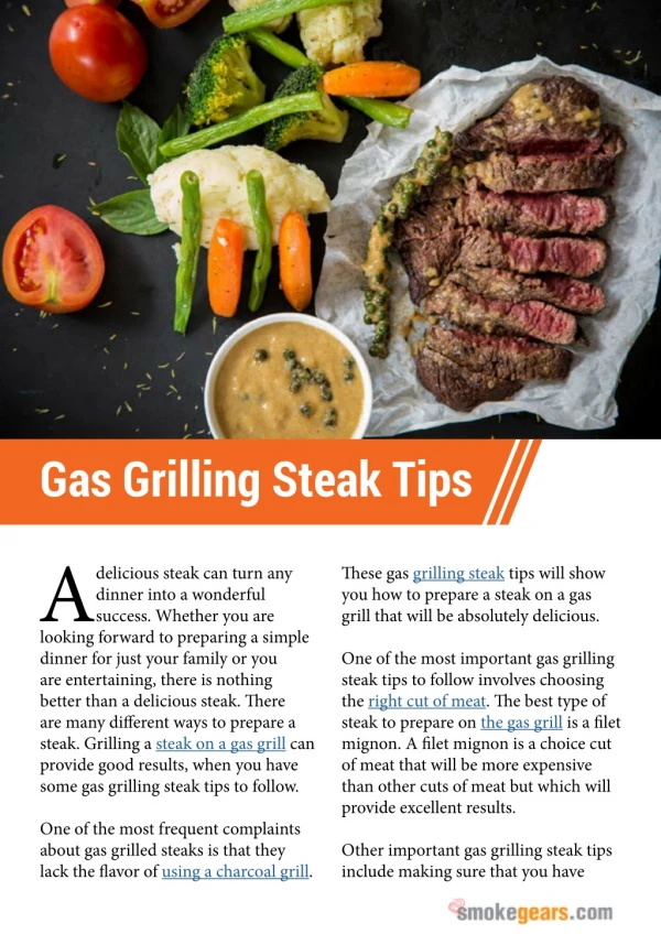 Gas Grilling Steak Tips