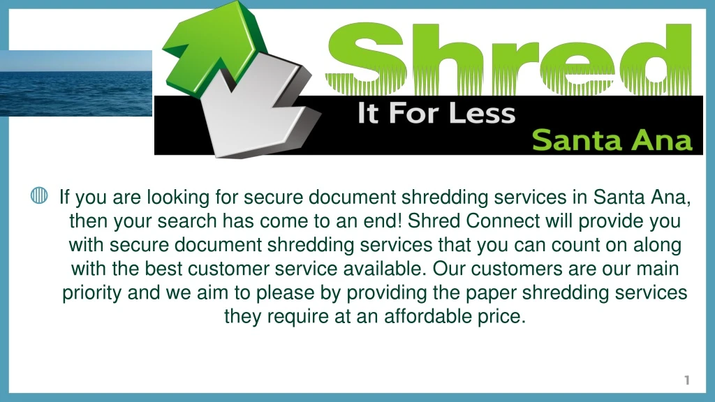 if you are looking for secure document shredding