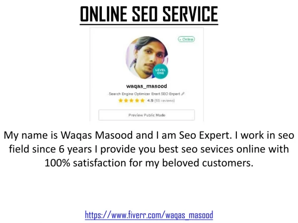 Get Best Online Seo Service With Waqas Masood Seo Expert