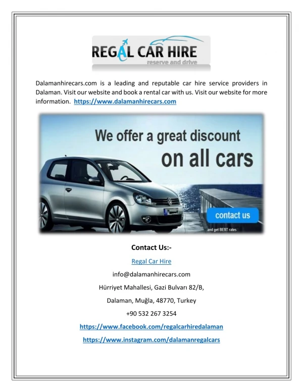 dalamanhirecars com is a leading and reputable