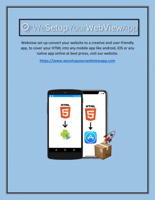 Convert Website to App - Wesetupyourwebviewapp.com