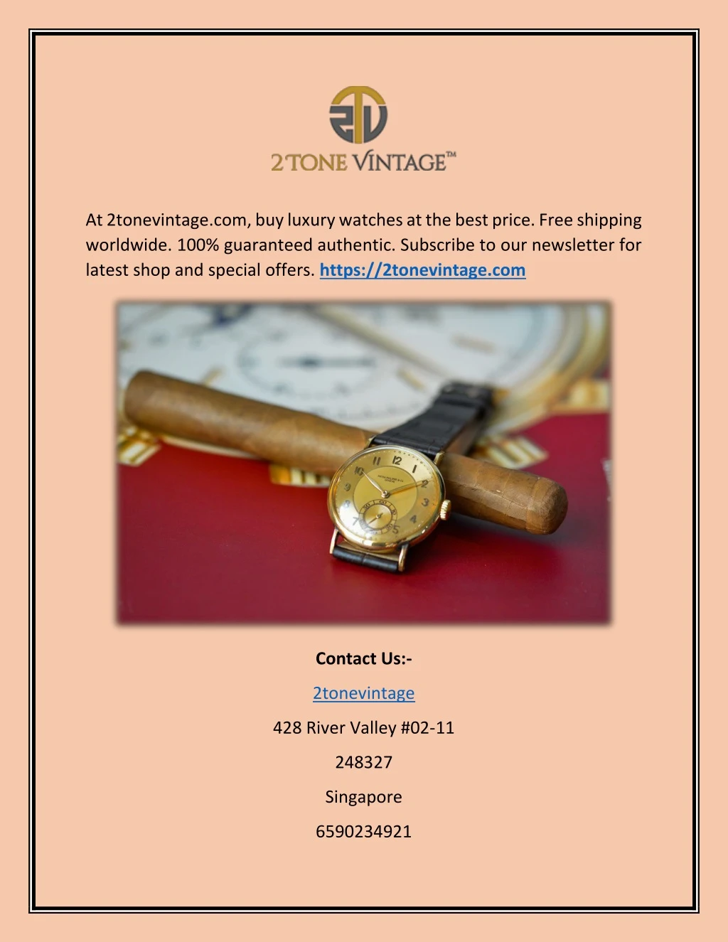 at 2tonevintage com buy luxury watches