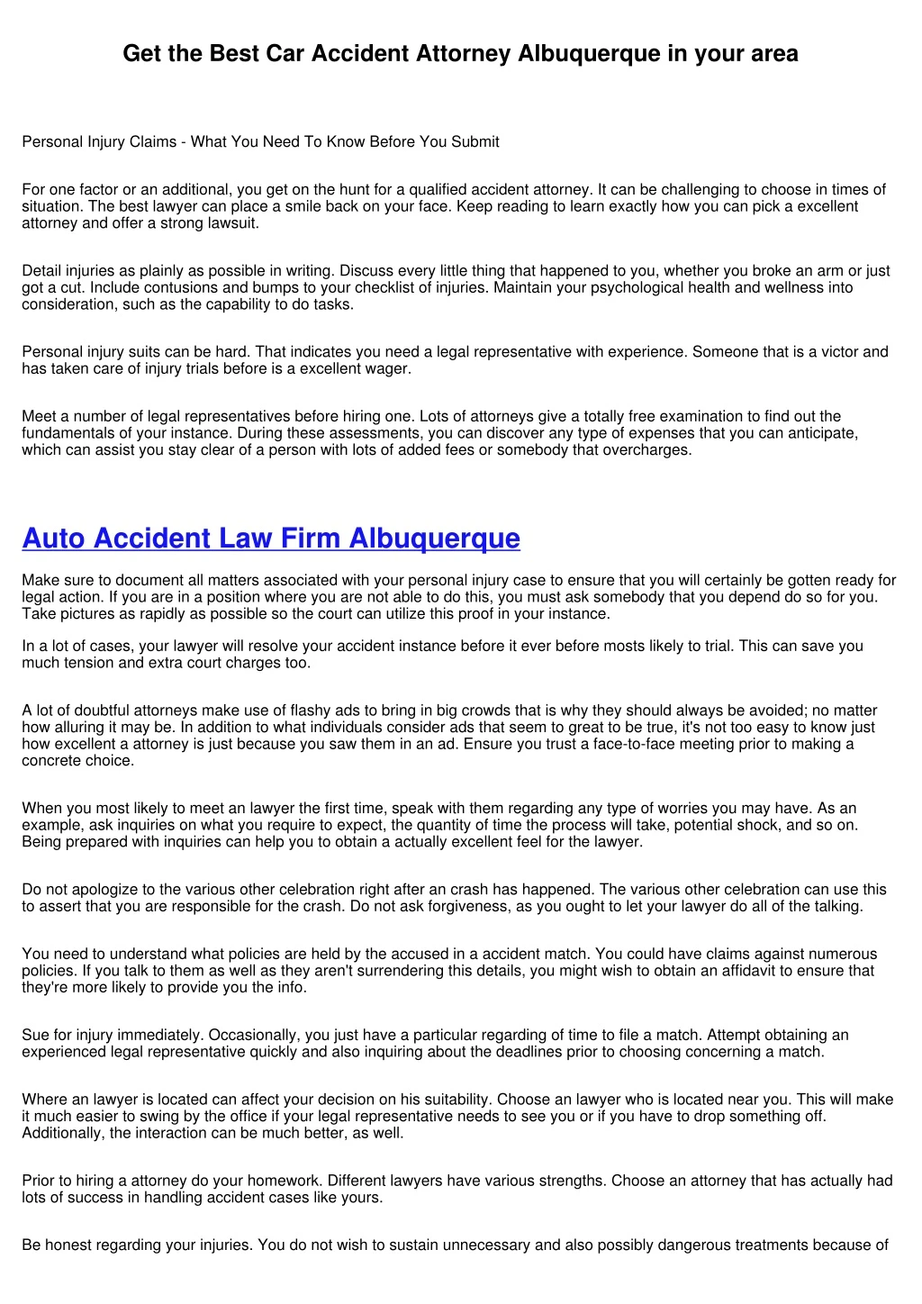 get the best car accident attorney albuquerque