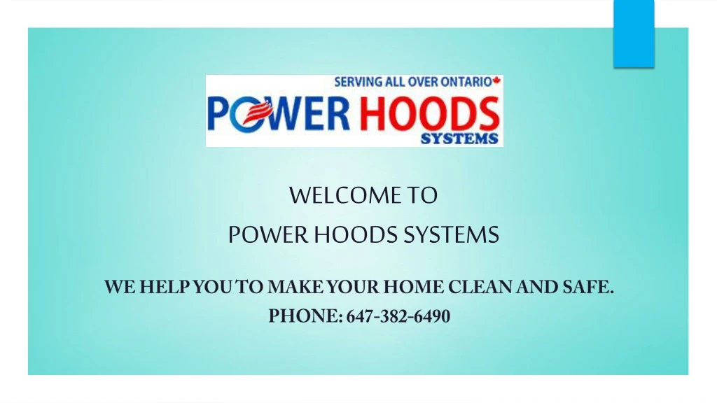 welcome to power hoods systems